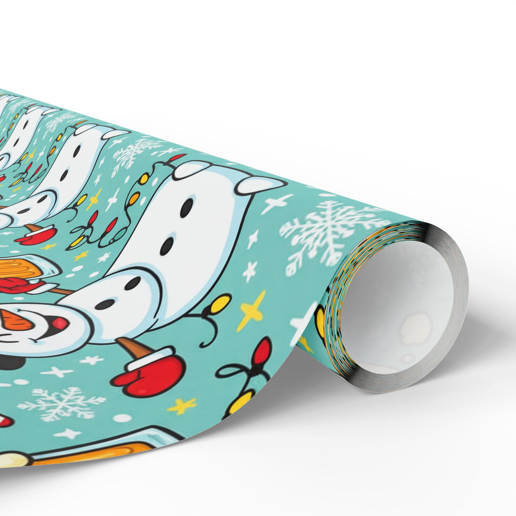 Christmas Beer Wrapping Paper, Funny Frosty the Snowman Gift Wrap for Men, Adult Humor Holiday