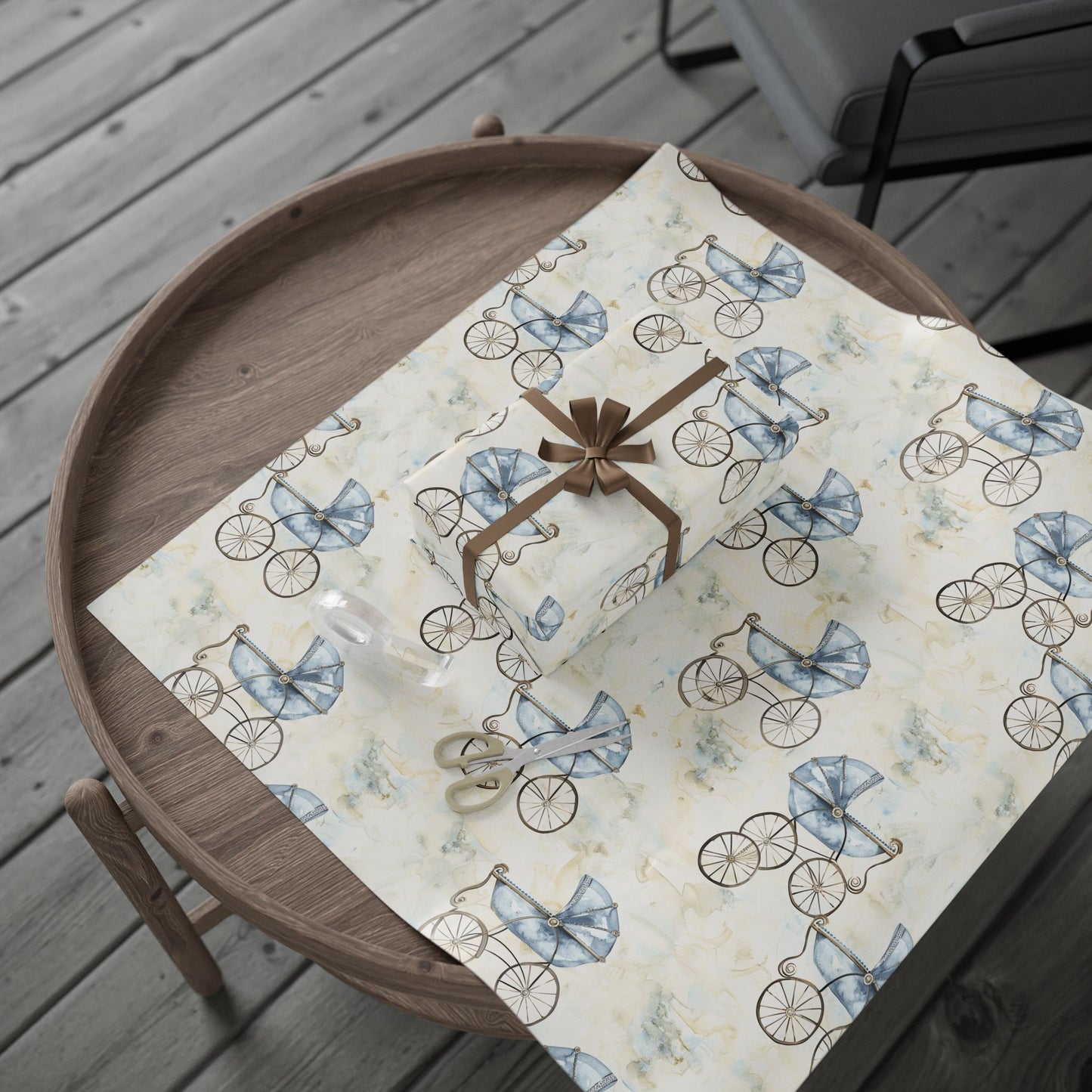 Vintage Blue Baby Carriage