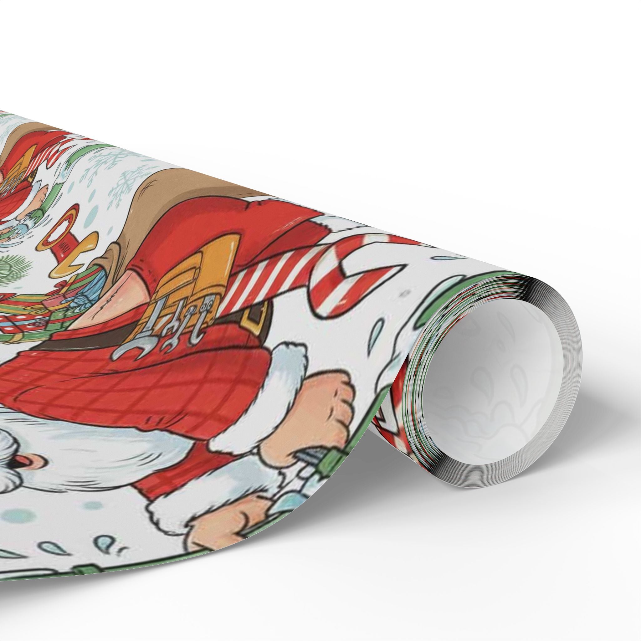 Funny Plumber Santa Wrapping Paper | Hilarious Christmas Gift Wrap for Plumbers | Gag Gift for Him | Plumbing Humor Holiday Paper