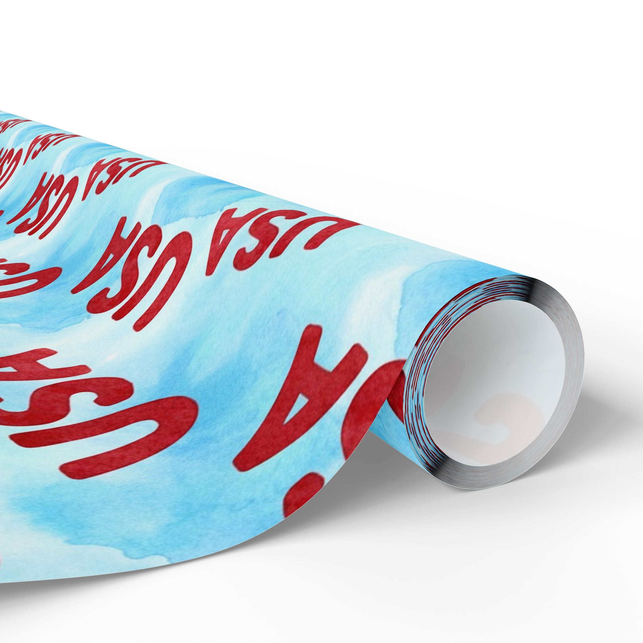 USA Pattern Wrapping Paper | Patriotic Red Blue Gift Wrap