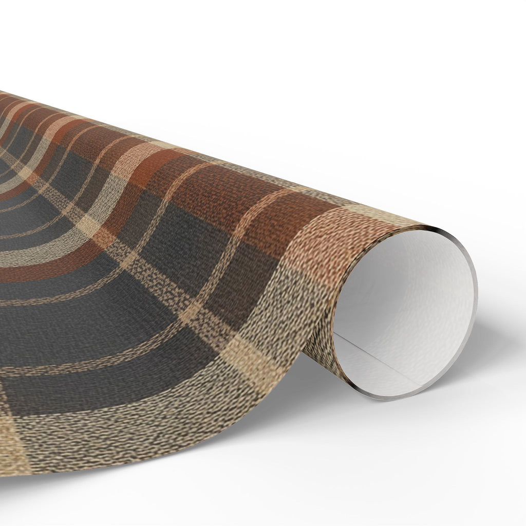 Brown Plaid Buffalo Check Wrapping Paper | Plaid Gift Wrap Roll