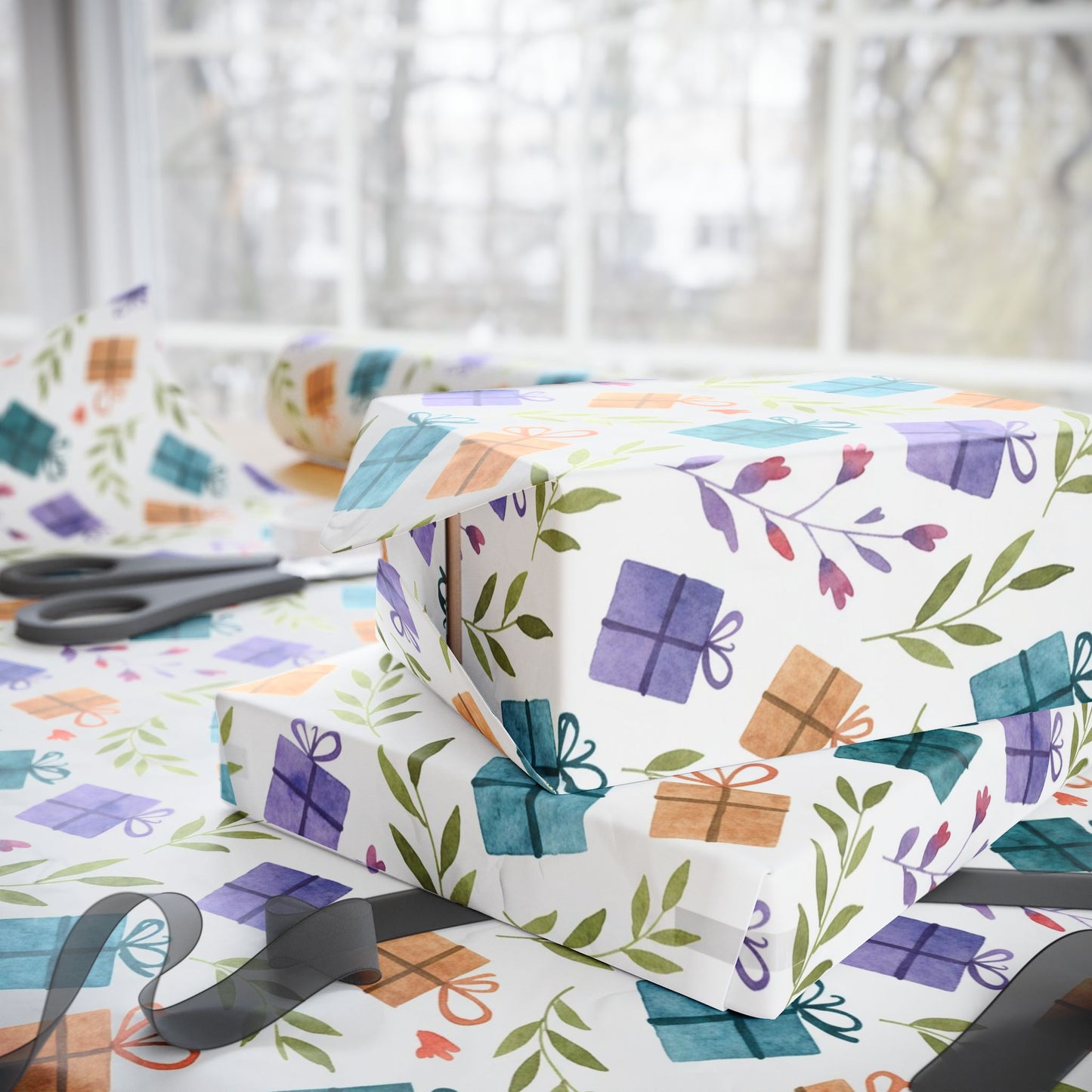 Watercolor Gift Wrap