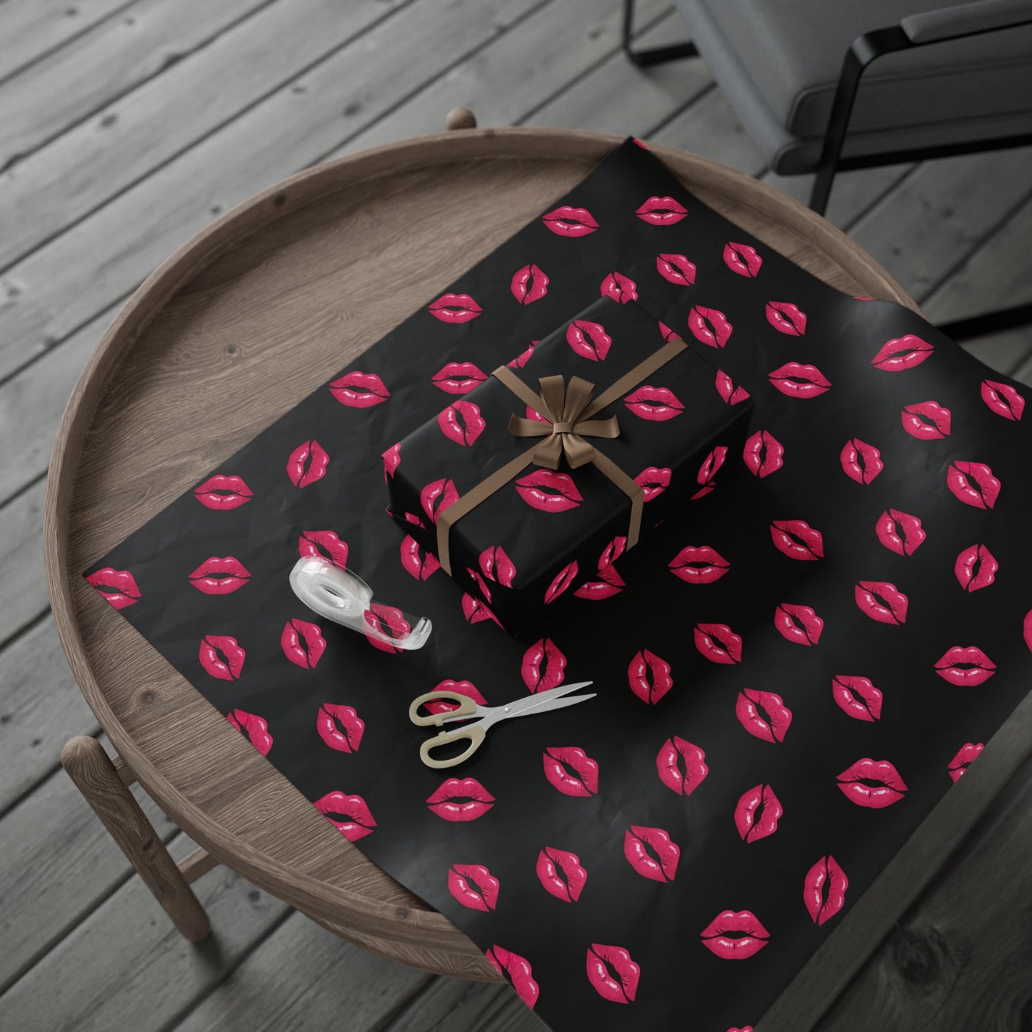 Bold Pink Kiss Wrap