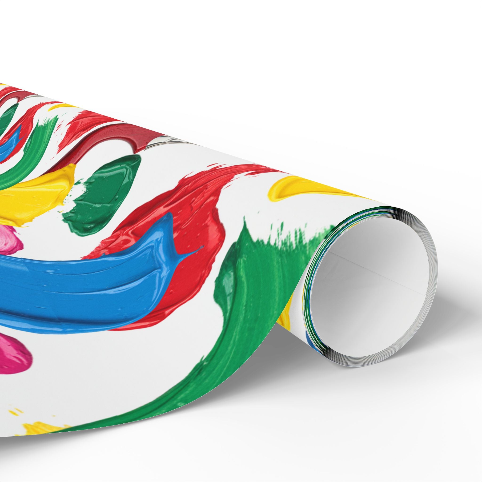 Colorful Paint Brushstroke Wrapping Paper | Abstract Art Gift Wrap