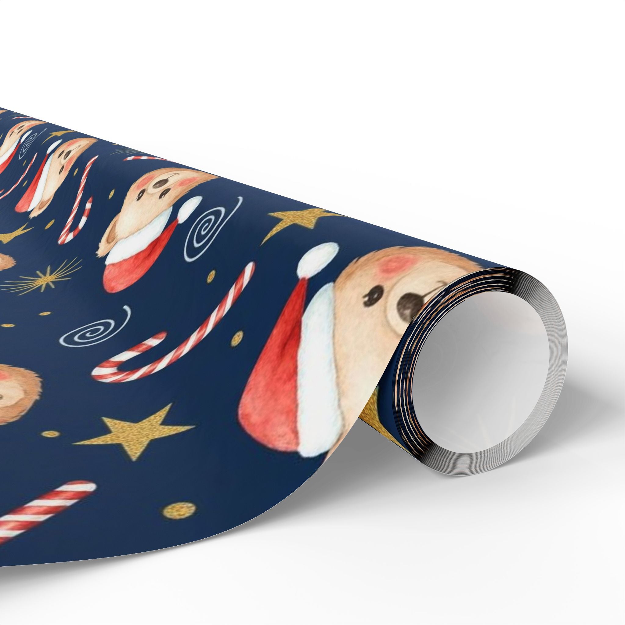 Teddy Bear Christmas Wrapping Paper | Cute Navy Blue Holiday Gift Wrap | Festive Bear Design | Cozy Winter Xmas Wrap | Classic Christmas