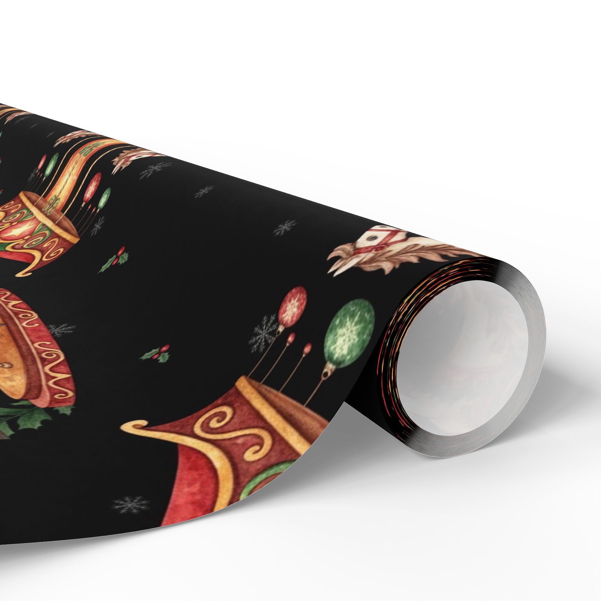 Gift Wrap Paper, Cute Holiday Present Decoration, Christmas Horse Carousel Wrapping Sheets, Festive Packaging, Xmas Craft Supplies