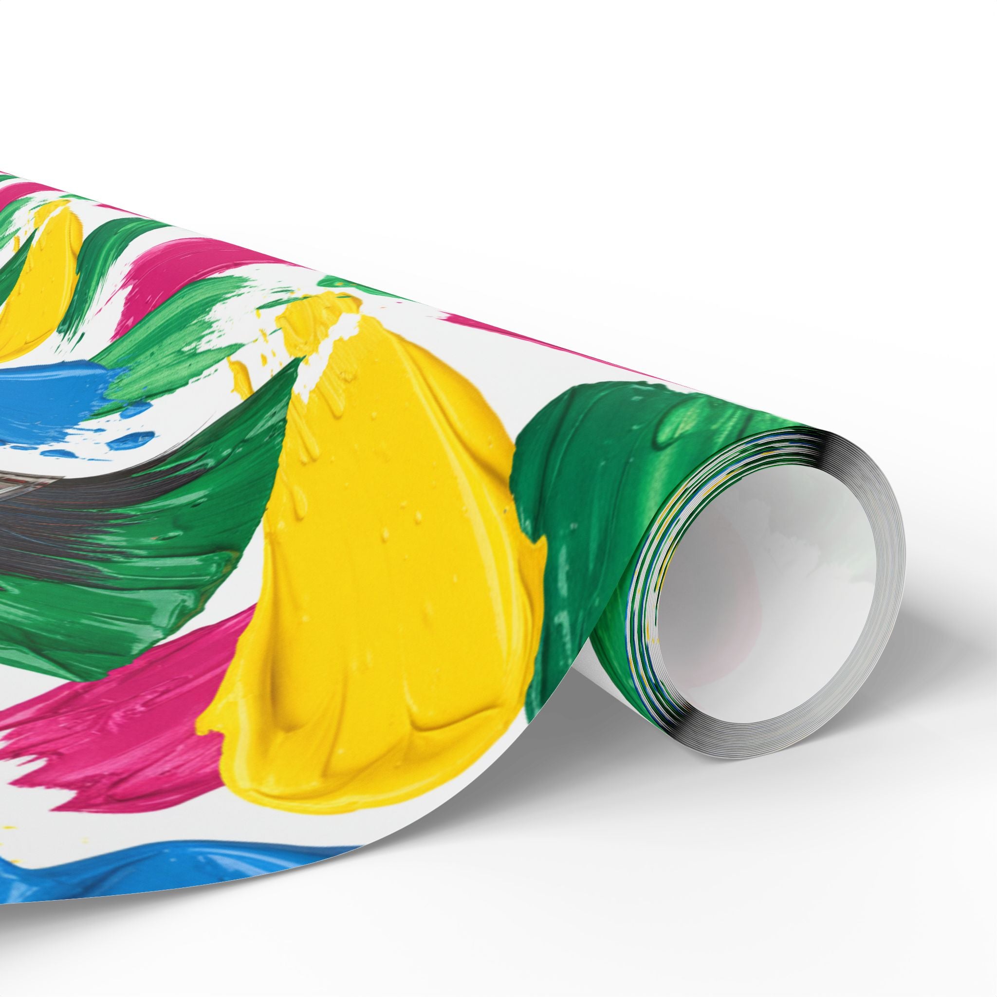 Colorful Paint Brushstroke Wrapping Paper | Abstract Art Gift Wrap