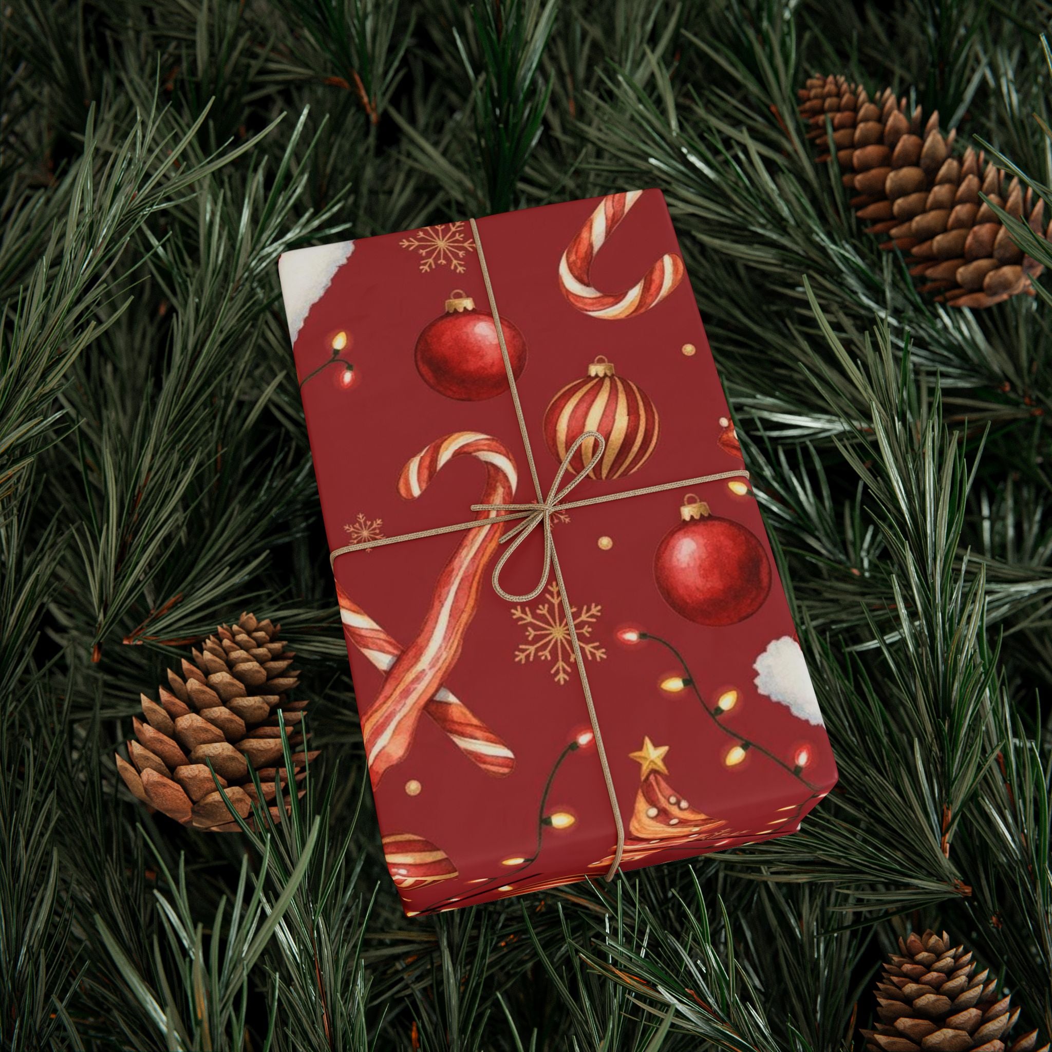 Funny Bacon Christmas Wrapping Paper | Cute Holiday Gift Wrap | Foodie Xmas Paper | Festive Breakfast Theme | Humorous Holiday Wrap
