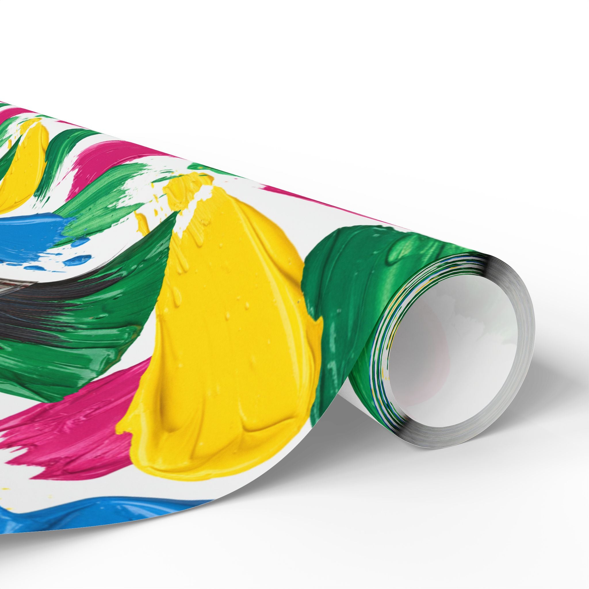 Colorful Paint Brushstroke Wrapping Paper | Abstract Art Gift Wrap
