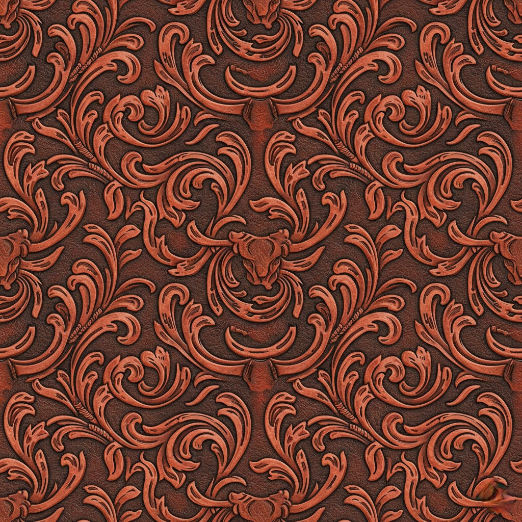 Leather Swirl Paisley Wrapping Paper | Decorative Gift Wrap Roll