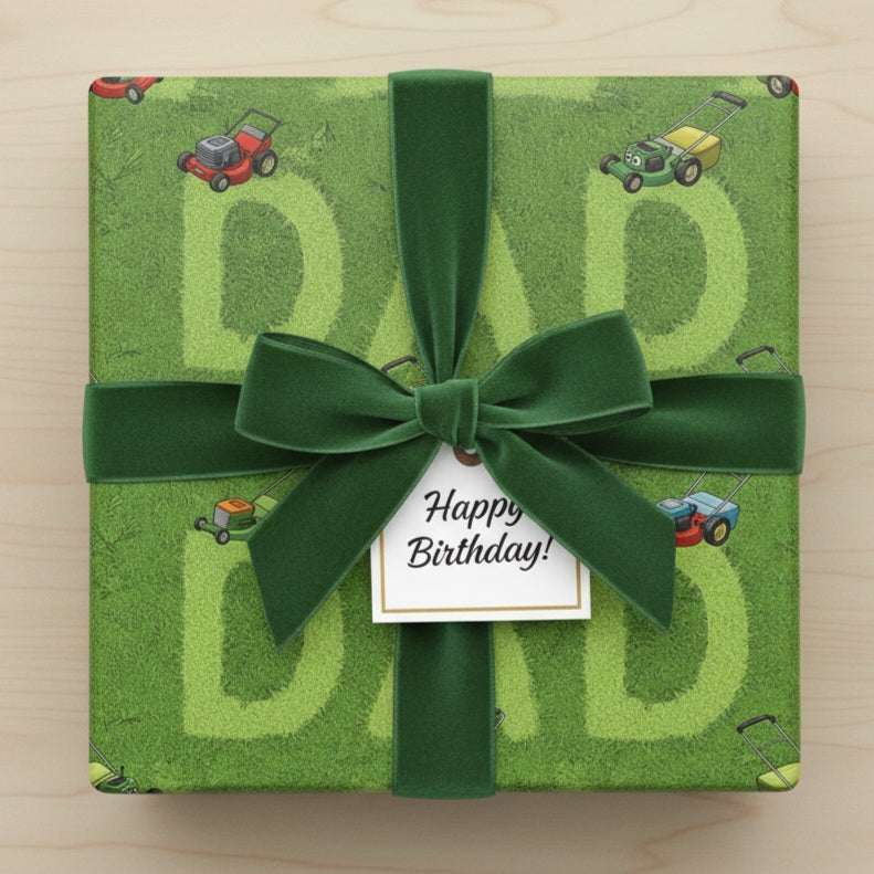 Fathers Day Mowing Wrapping Paper | Father's Day