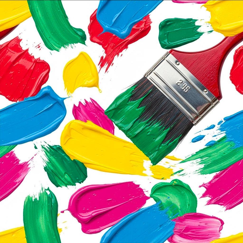 Colorful Paint Brushstroke Wrapping Paper | Abstract Art Gift Wrap