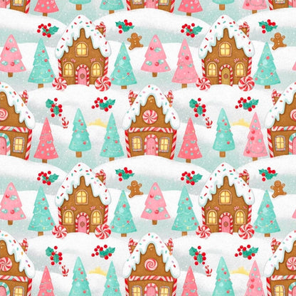 Pink Gingerbread Village