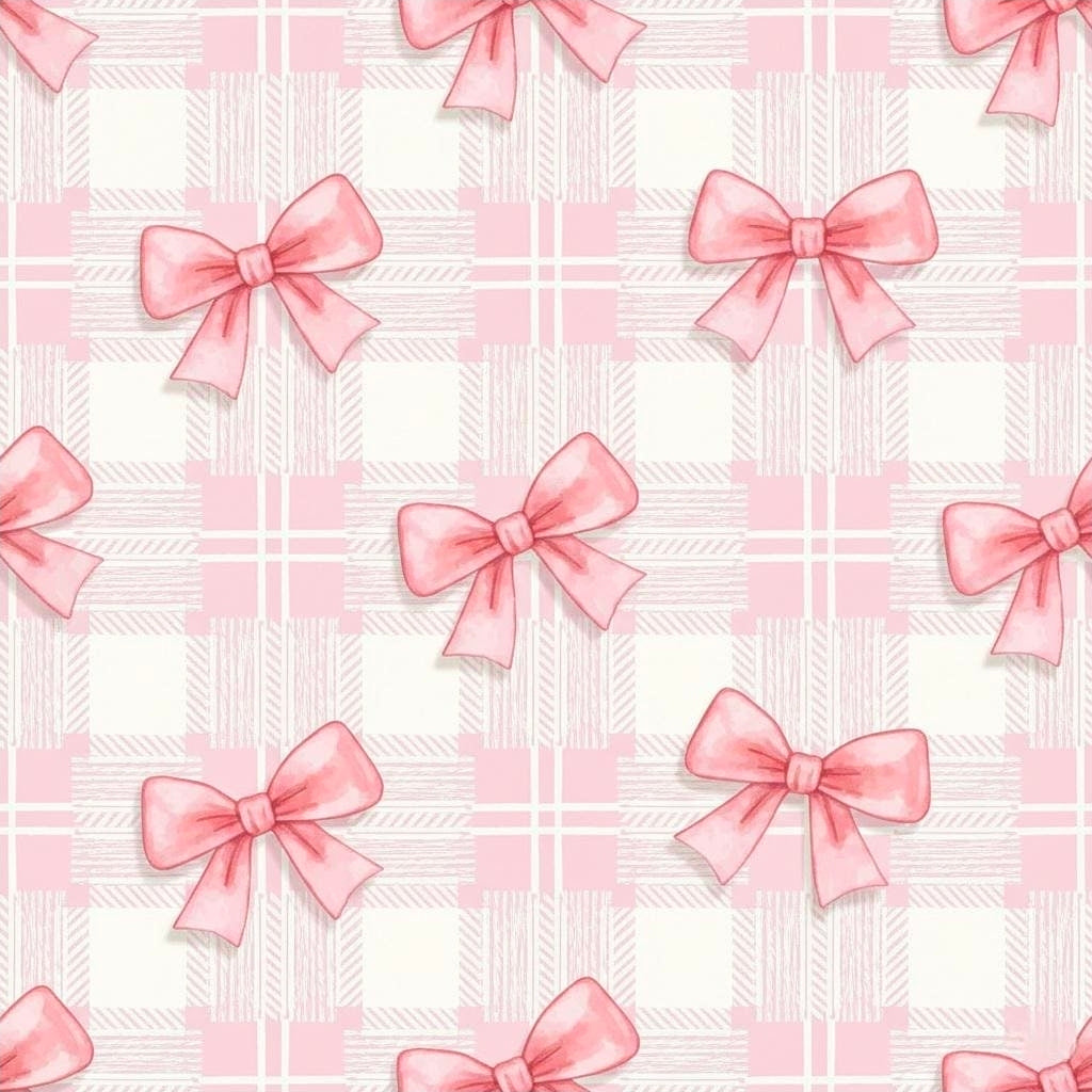 Pink Bow Wrapping Paper, Gift Wrap for Birthdays, Holidays, Bridal Showers, Baby Showers, and More