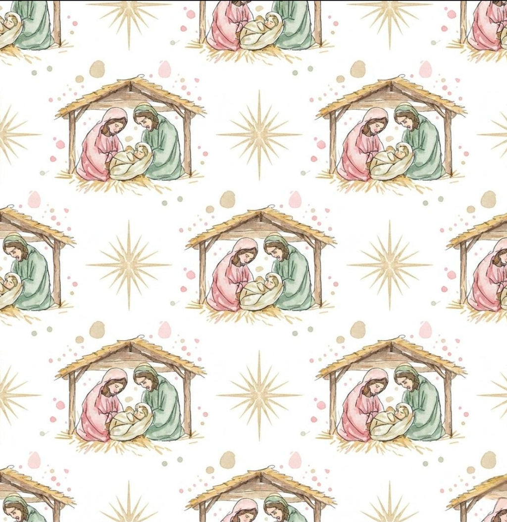 Nativity Scene Wrapping Paper | Holy Family Christmas Gift Wrap | Religious Christmas Paper | Manger Scene | Faith-Based Holiday Decor