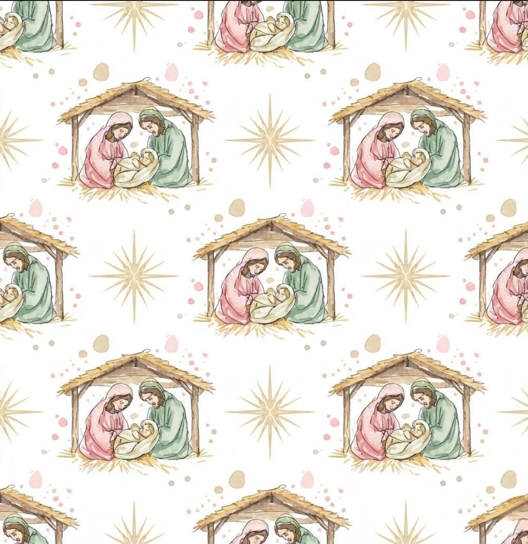 Nativity Scene Wrapping Paper | Holy Family Christmas Gift Wrap | Religious Christmas Paper | Manger Scene | Faith-Based Holiday Decor