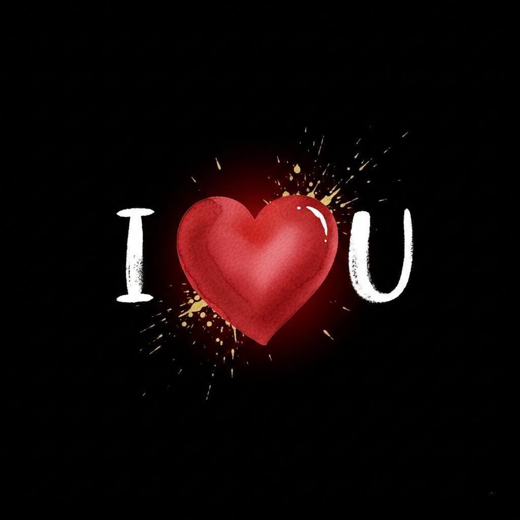 I  U Heart Pattern Wrapping Paper | Romantic Valentine Gift Wrap