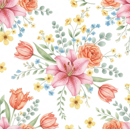 Pink Watercolor Floral