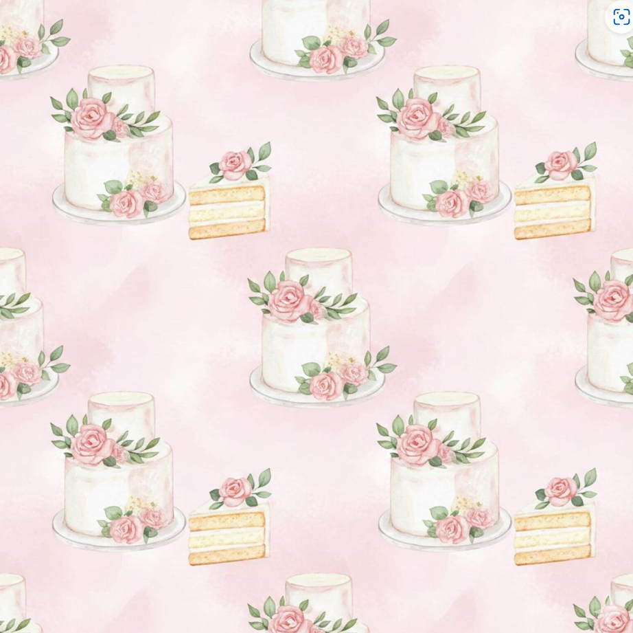 Wedding Cake Wrapping Paper | Pink Rose Pattern | Wedding
