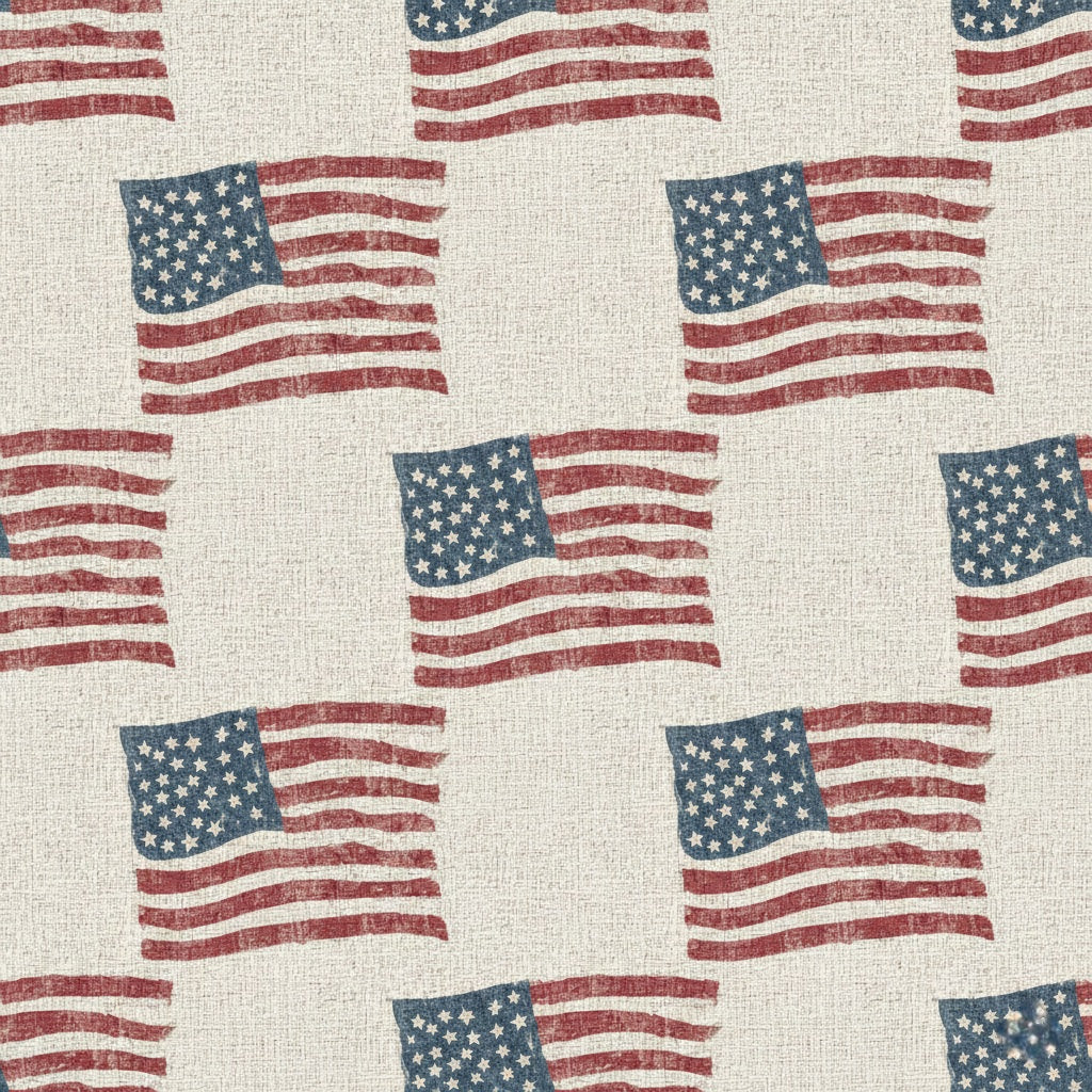 Vintage American Flag Wrapping Paper | Patriotic Gift Wrap