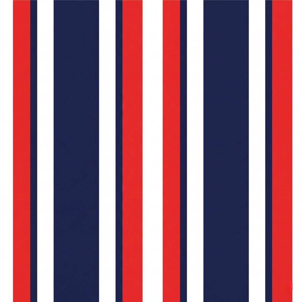 Red White Navy Striped Wrapping Paper | Patriotic Gift Wrap