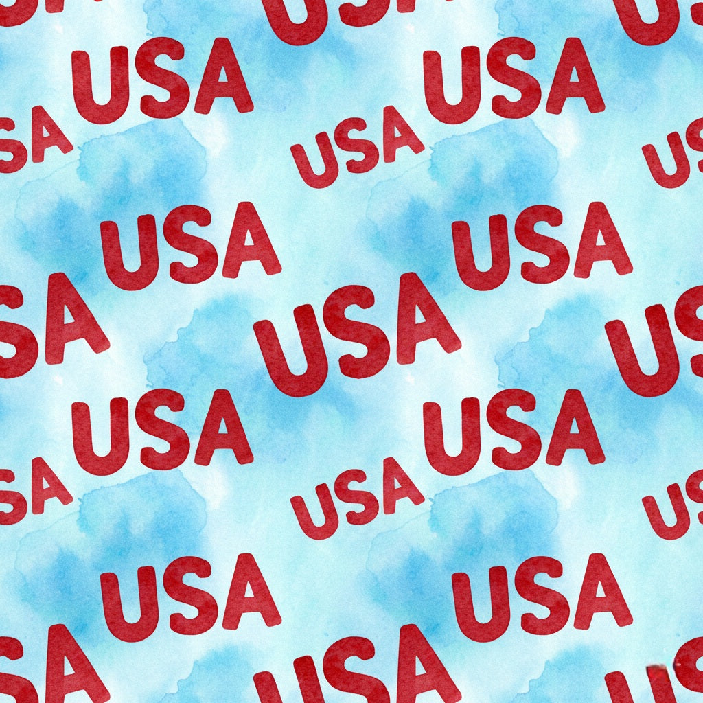 USA Pattern Wrapping Paper | Patriotic Red Blue Gift Wrap