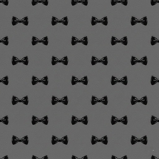 Black Bow Tie Pattern Wrapping Paper | Grey Black Gift Wrap Roll