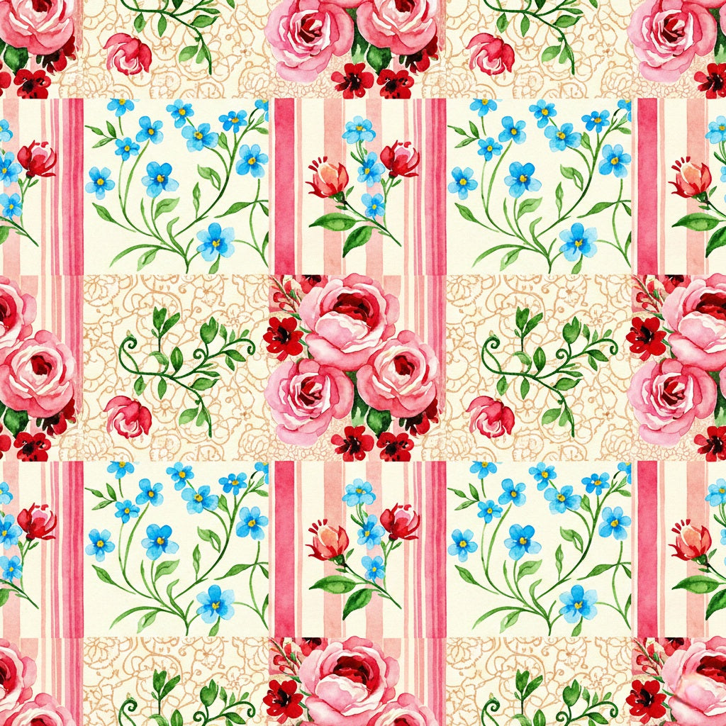 Vintage Quilt Floral