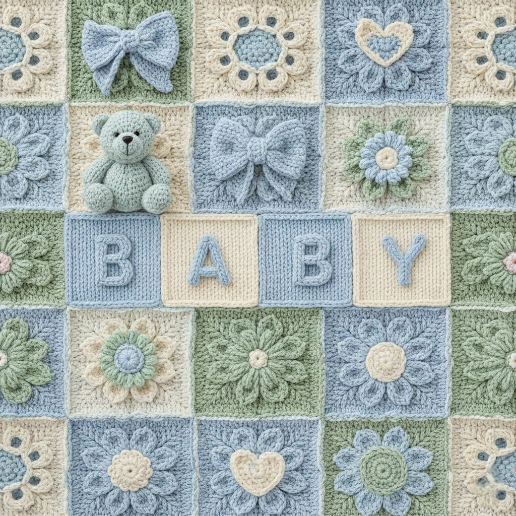 Baby Blue Patchwork