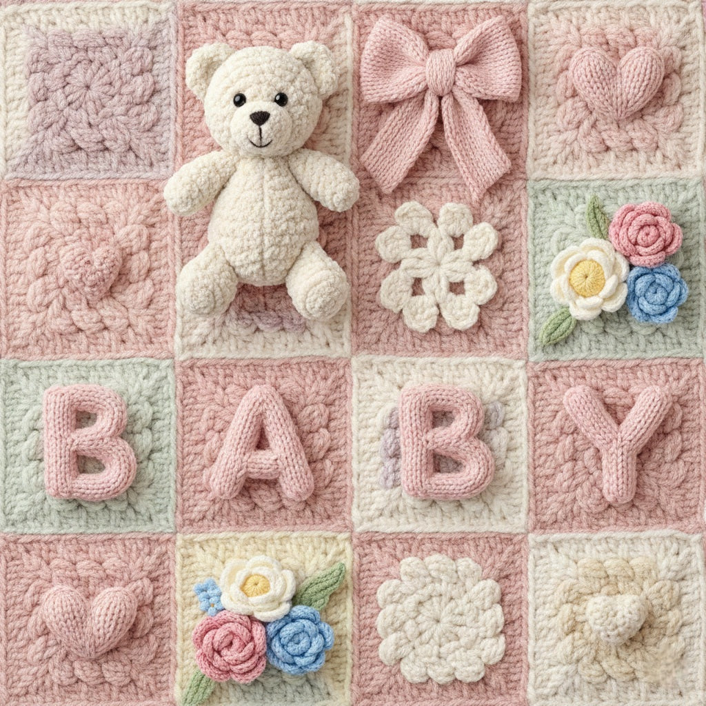 Pink Knit Teddies