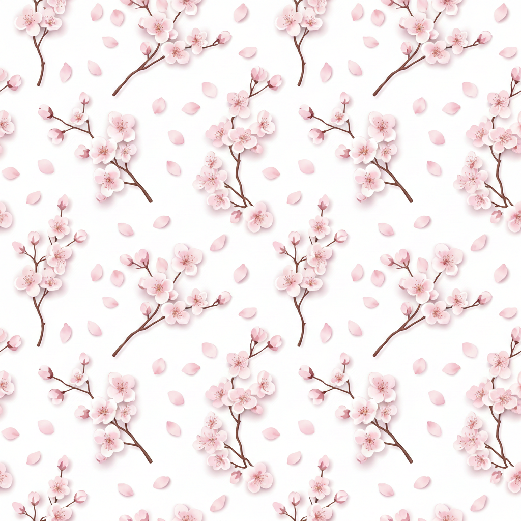 Cherry blossom tree wrapping paper with soft floral design