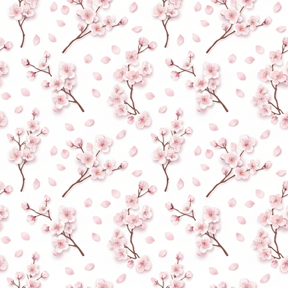 Cherry blossom tree wrapping paper with soft floral design