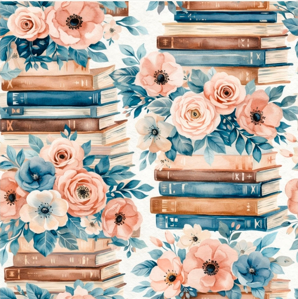 Watercolor Vintage Books