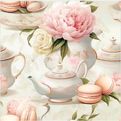 Vintage Teapot with Roses