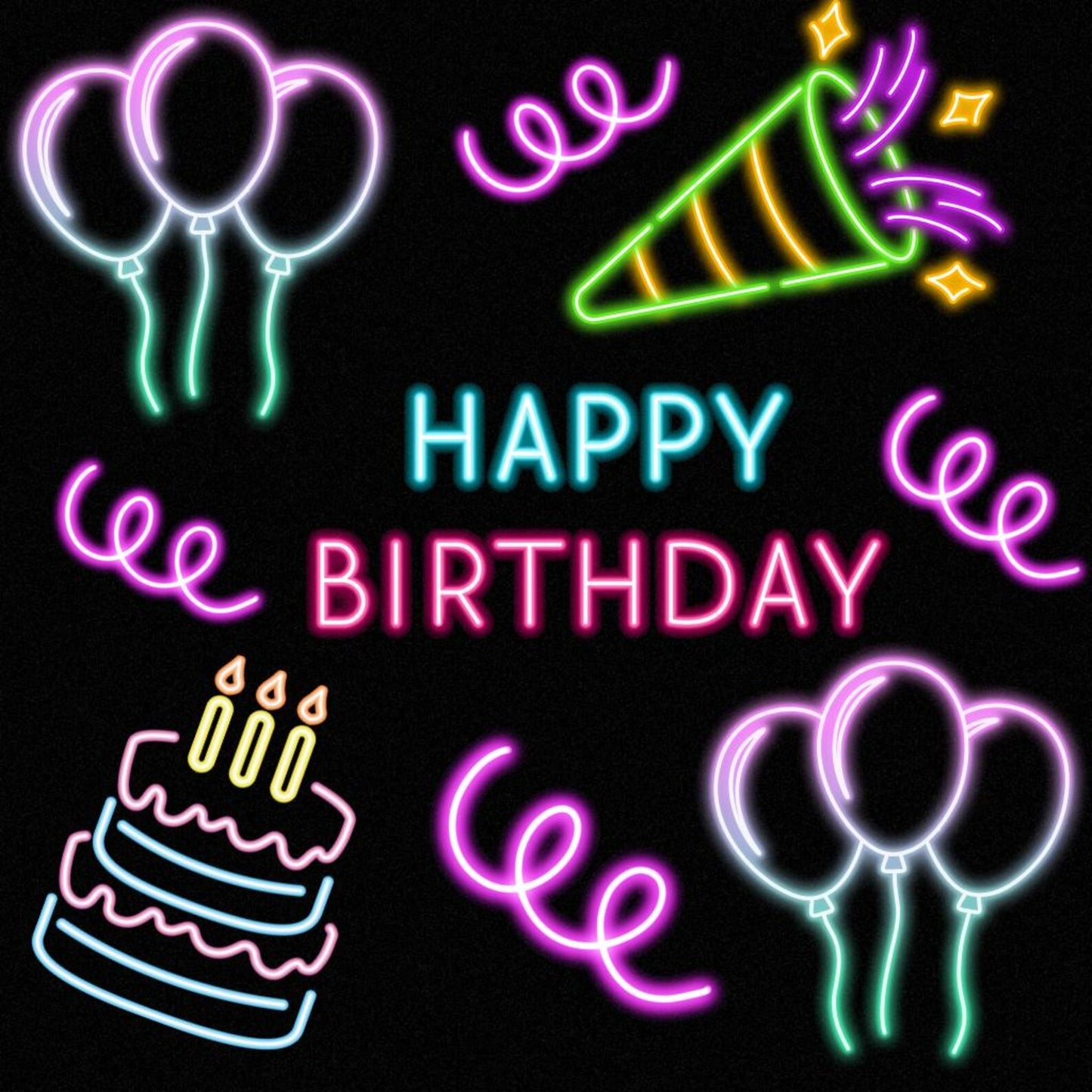 Neon Happy Birthday
