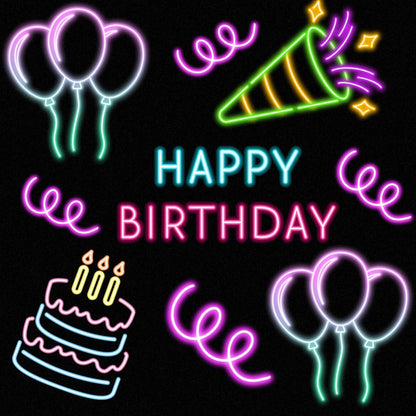 Neon Happy Birthday