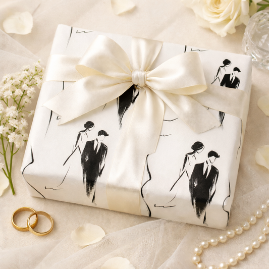 Elegant Bride & Groom Sketch