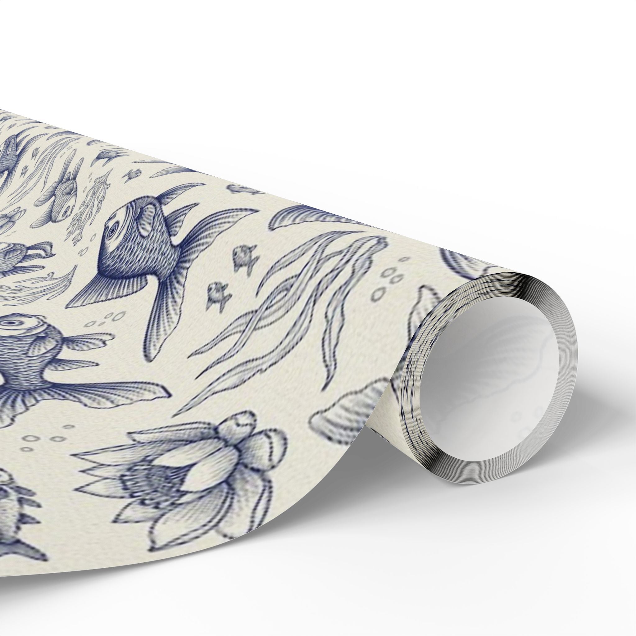Mens fishing wrapping paper