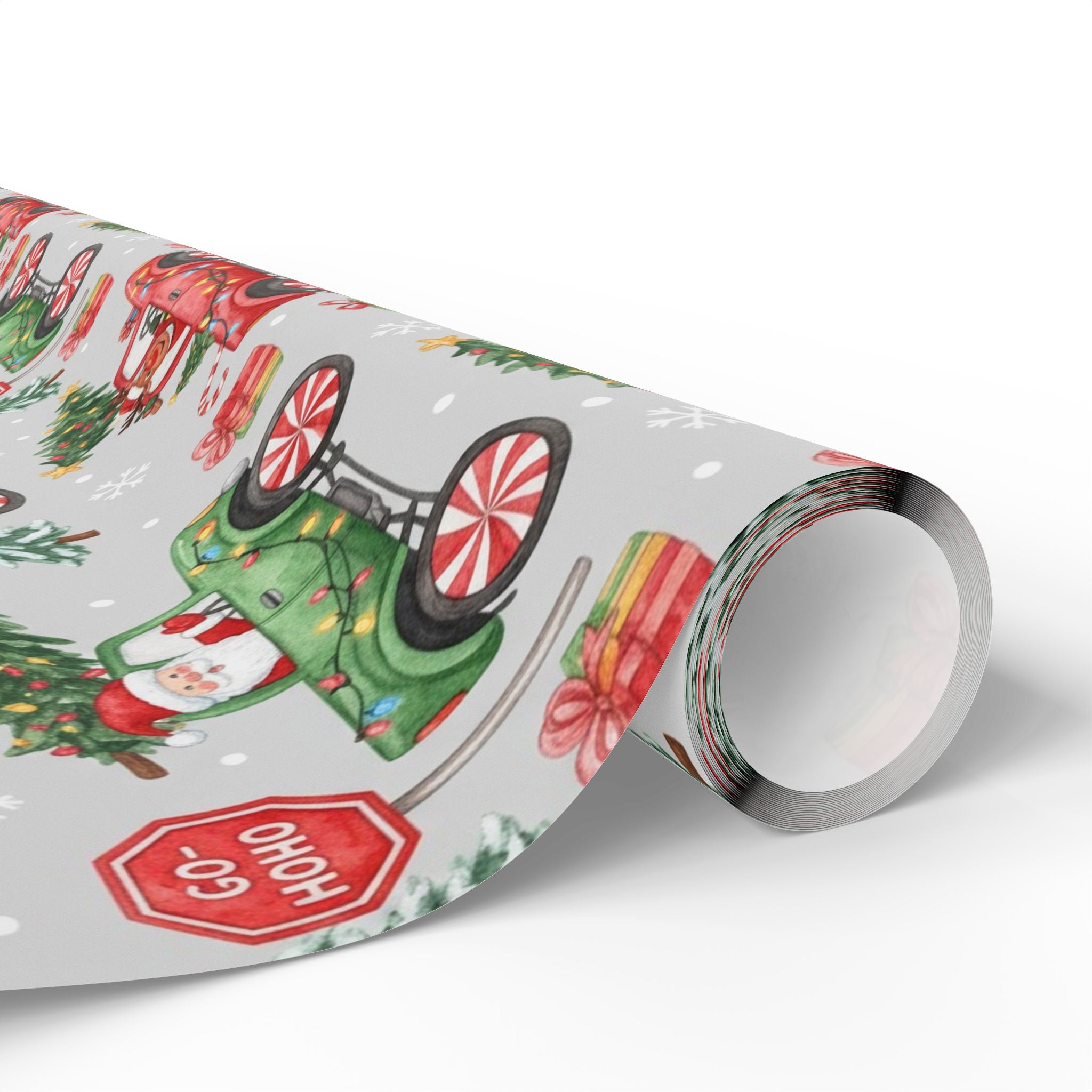 Christmas Monster Truck Wrapping Paper, Holiday Gift Wrap, Boys Gift Wrap, Kids Christmas Paper, Cute Christmas Wrap