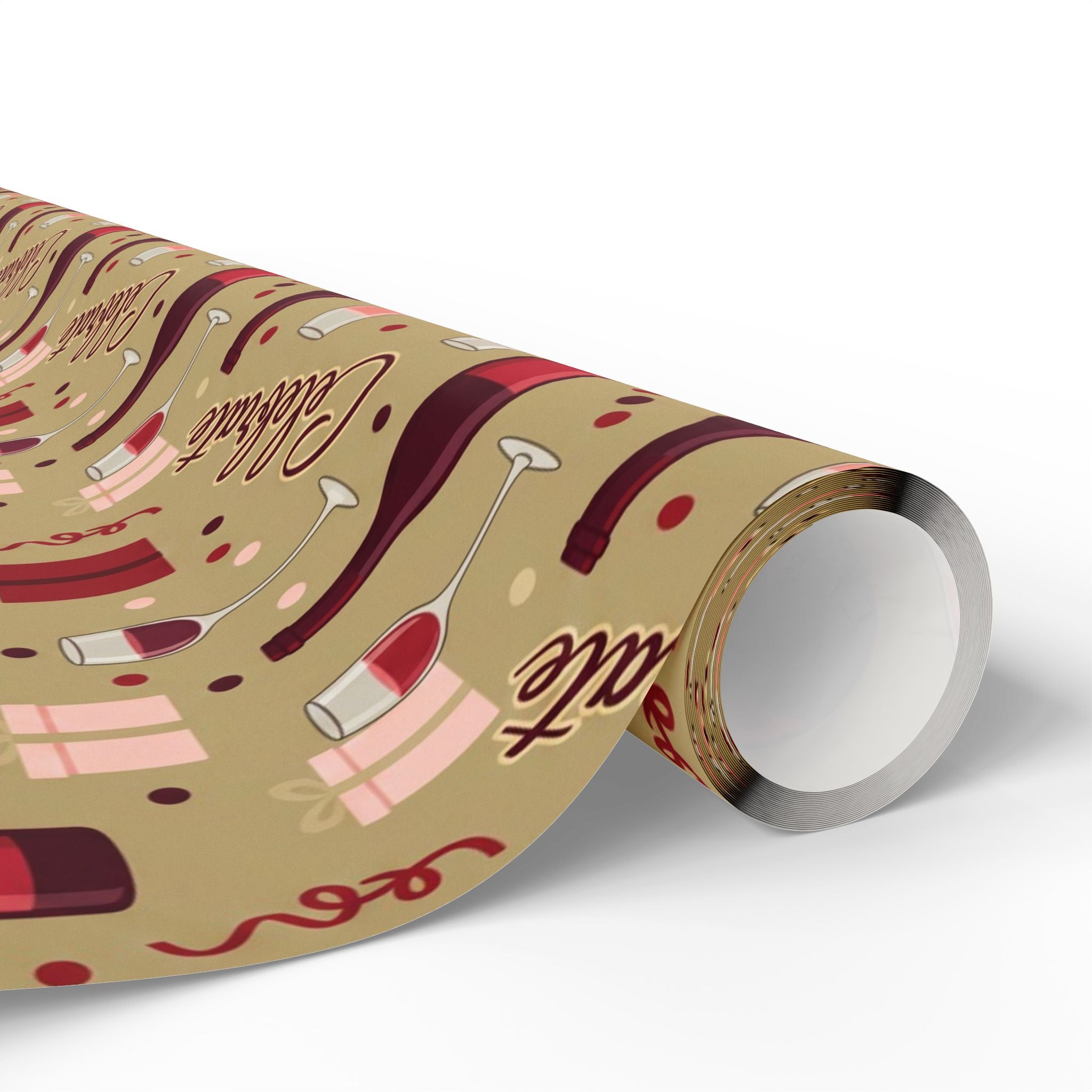 Wrapping Paper — Celebratory Wine & Gifts Pattern
