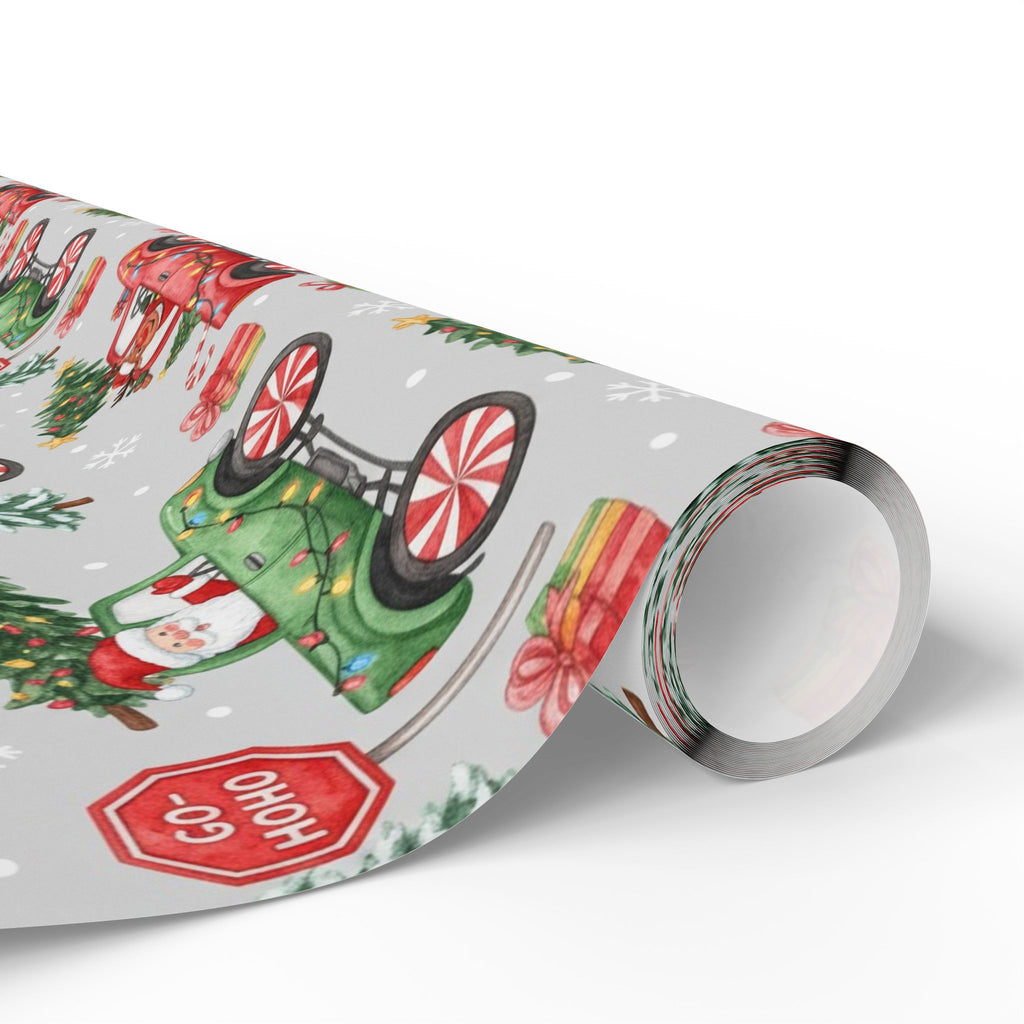 Christmas Monster Truck Wrapping Paper, Holiday Gift Wrap, Boys Gift Wrap, Kids Christmas Paper, Cute Christmas Wrap