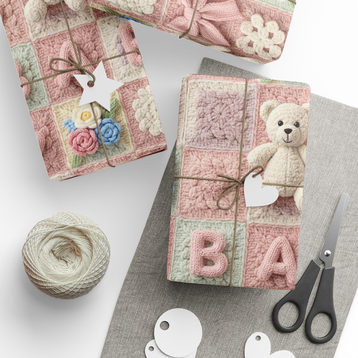 Pink Knit Teddies