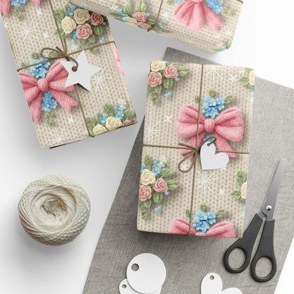 Knit Floral Bow