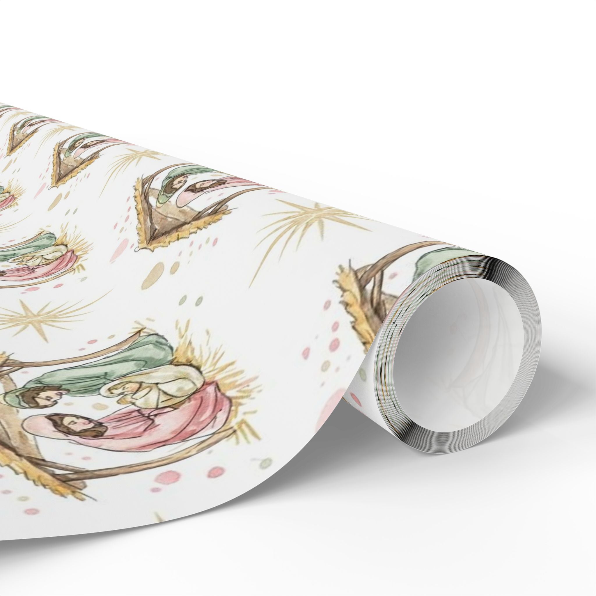 Nativity Scene Wrapping Paper | Holy Family Christmas Gift Wrap | Religious Christmas Paper | Manger Scene | Faith-Based Holiday Decor