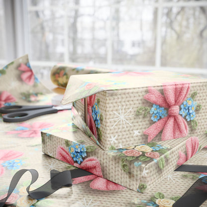 Knit Floral Bow