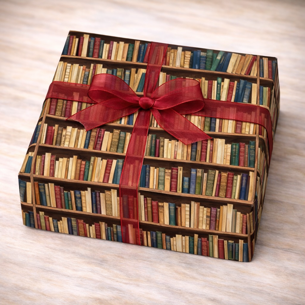 Vintage Bookshelf Wrap