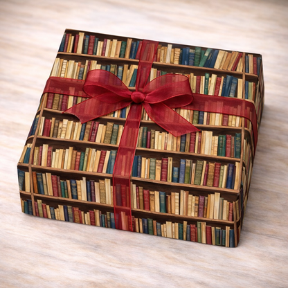 Vintage Bookshelf Wrap