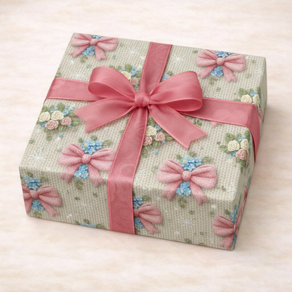 Knit Floral Bow